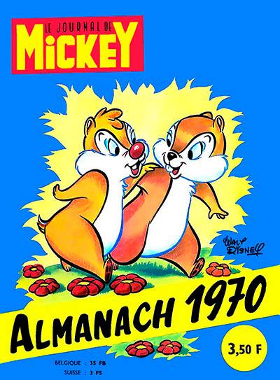t 1970 ALMANACH LE JOURNAL DE MICKEY Type d'oeuvre Journaux, magazines Album taille A4 Couverture brochée Couverture reliée Dos carré planches N&B, couleurs Éditeur EDI-Monde Scénario collectif Dessin collectif Couleurs Quadrichromie Plage temporelle : 1957 à 1987 Originaux parus : 31 Série terminée Premier plat 1971